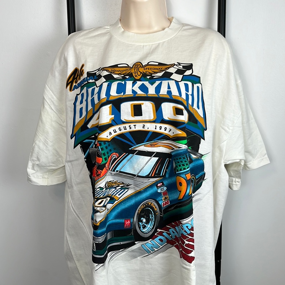 Vintage 97s Jerzees Brickyard 400 Indianapolis Racing Limited Edition T-shirt